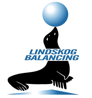 Lindskog Balacing Logo: Seal Balancing Ball On Nose